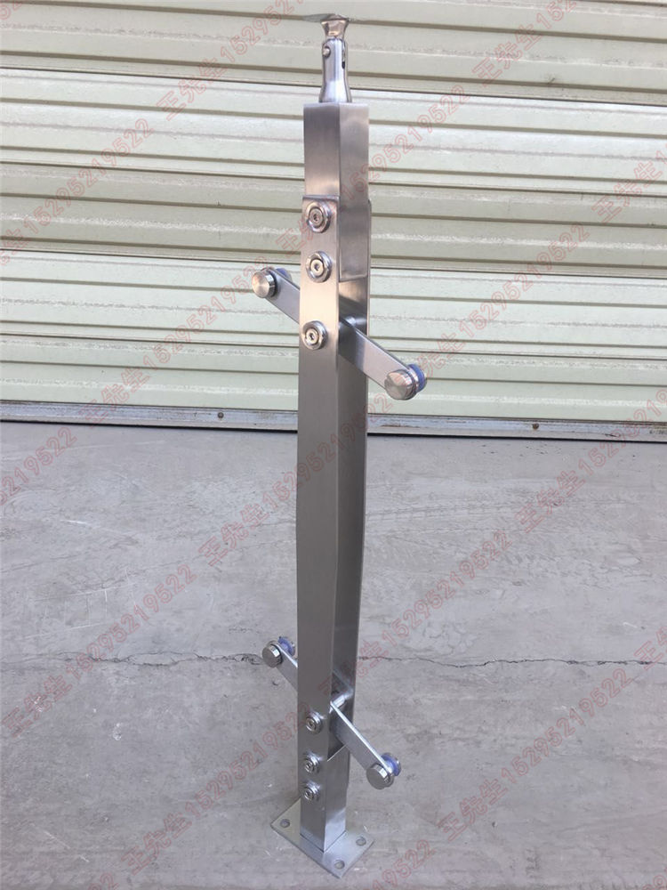 Columna de vidrio colgante de diamante de acero inoxidable
