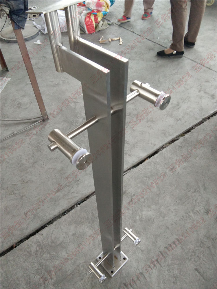 Columna de vidrio colgante de doble cuchilla de acero inoxidable
