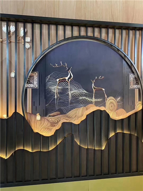Pantalla de arte de acero inoxidable